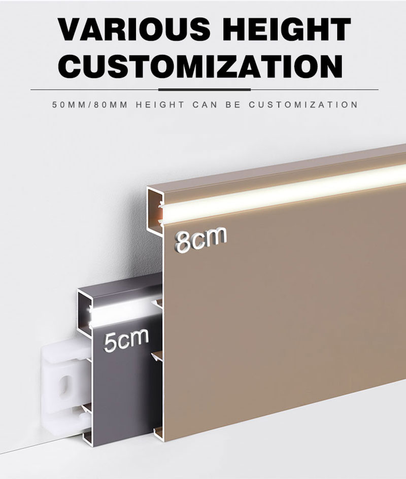 Modern Style metal skirting Plinthe en métal de style moderne