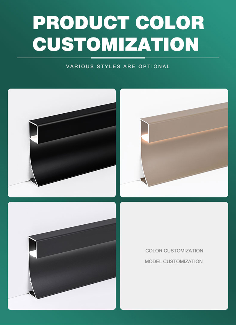 Plinthe de bandes lumineuses LED durables