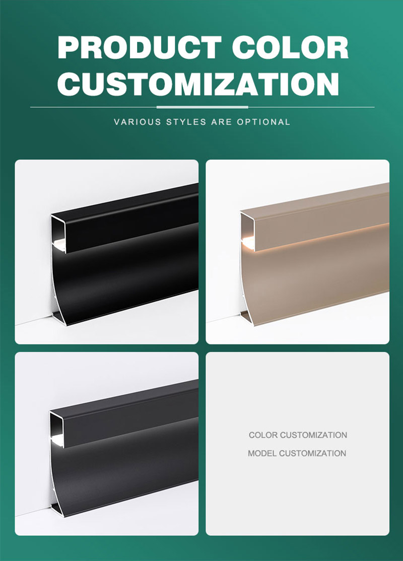 Plinthe &agrave; bande LED multicolore