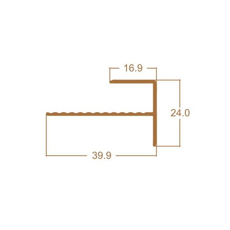 Garnitures de nez de marche en forme de F