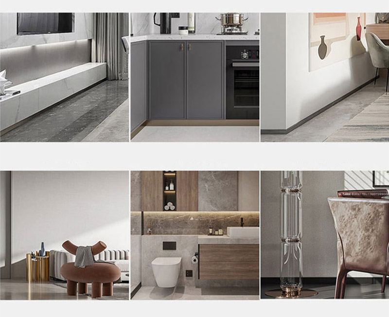 Plinthe de plancher en aluminium de 60*10mm