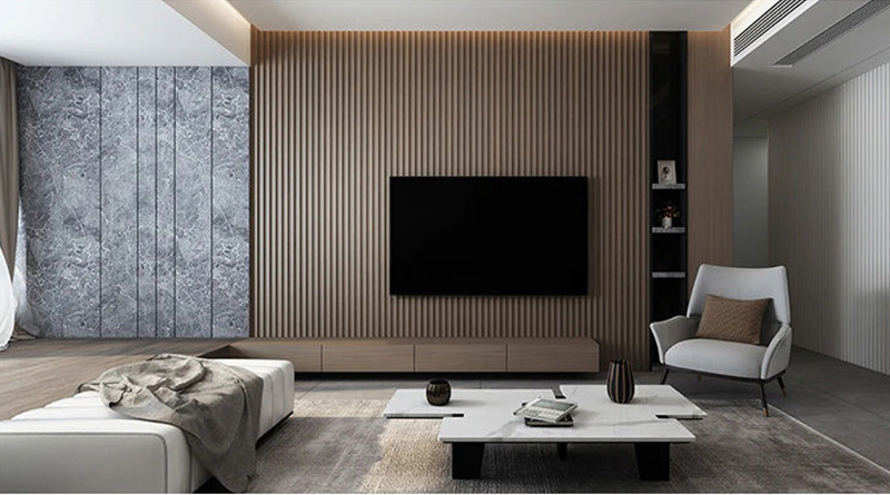 int&eacute;rieur du panneau mural wpc