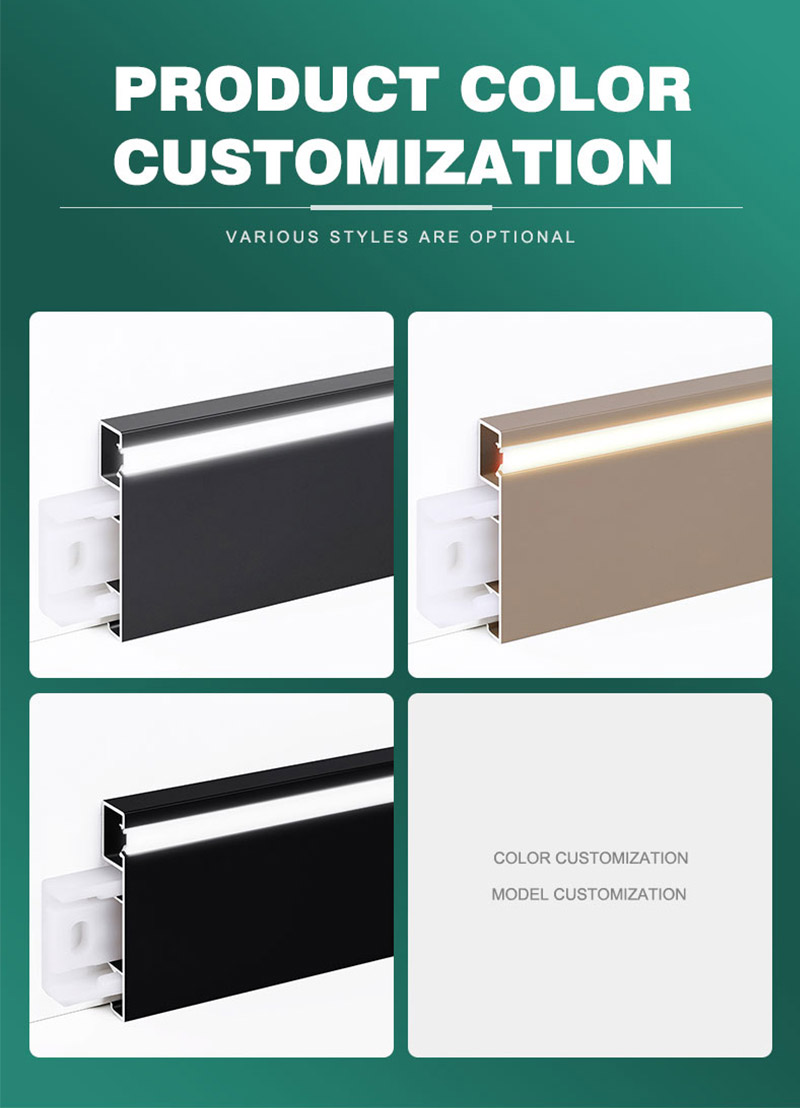 Plinthe &agrave; bande LED multicolore