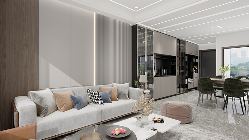 Panneaux muraux int&eacute;rieurs en PVC de forme diff&eacute;rente