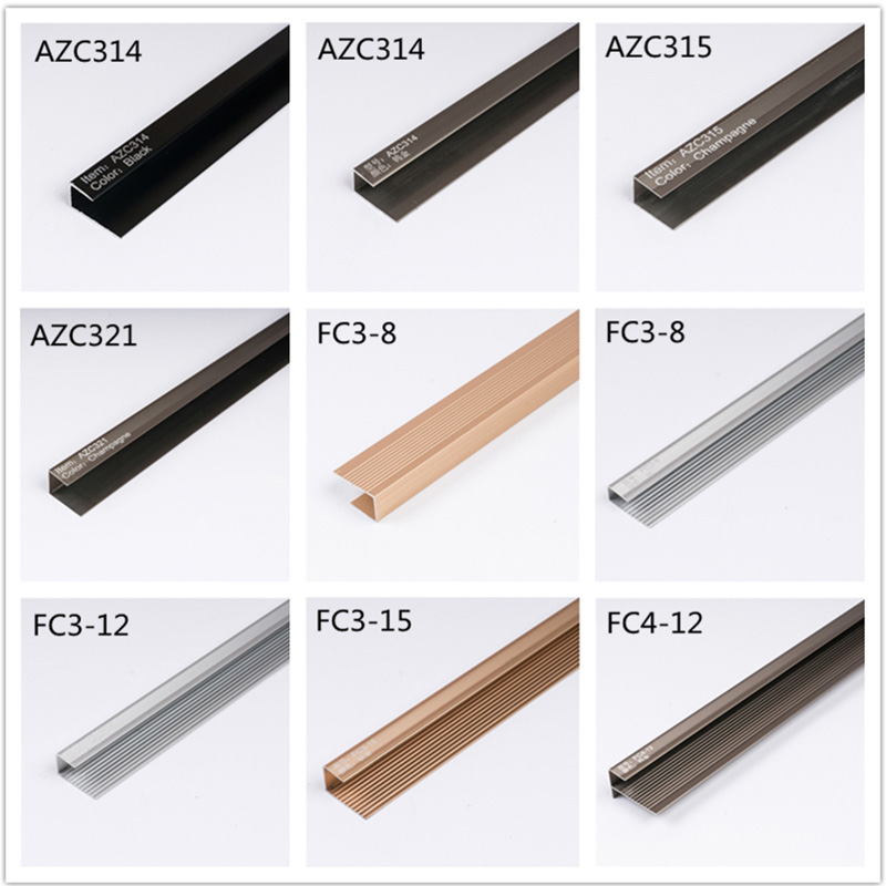 Garniture de bord d'escalier en carrelage