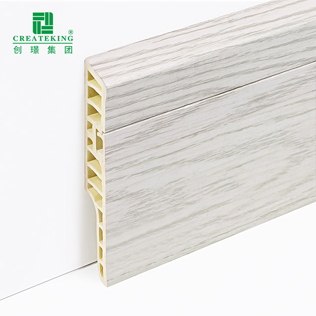 Plinthe de plancher de clou caché par PVC de 100*15mm