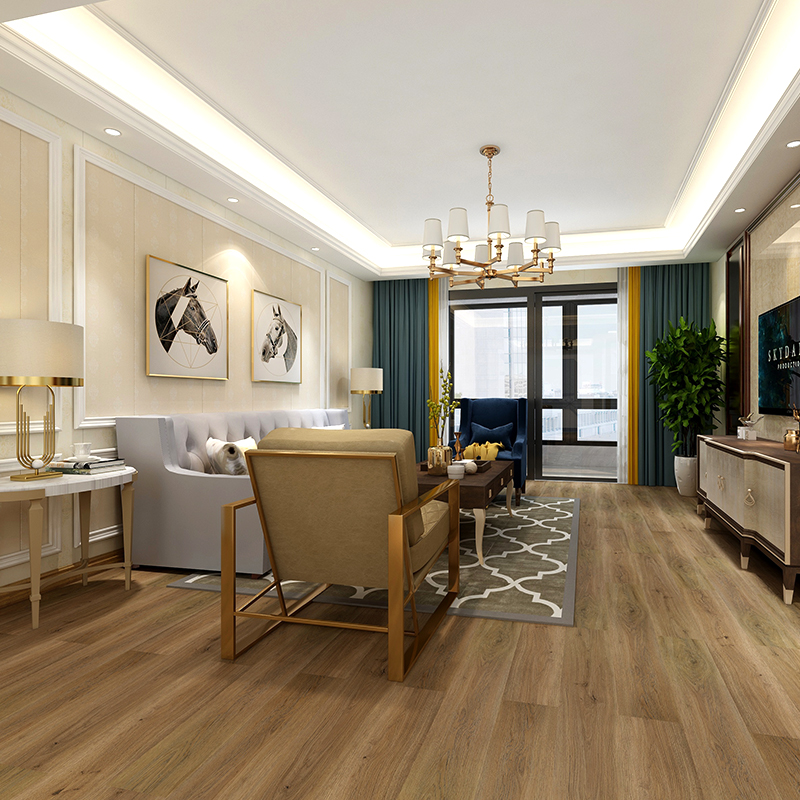 Rev&ecirc;tement de sol en vinyle imperm&eacute;able &agrave; grain de bois