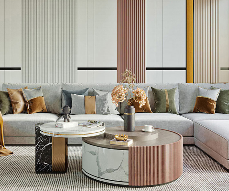 Panneaux muraux cannel&eacute;s de luxe WPC