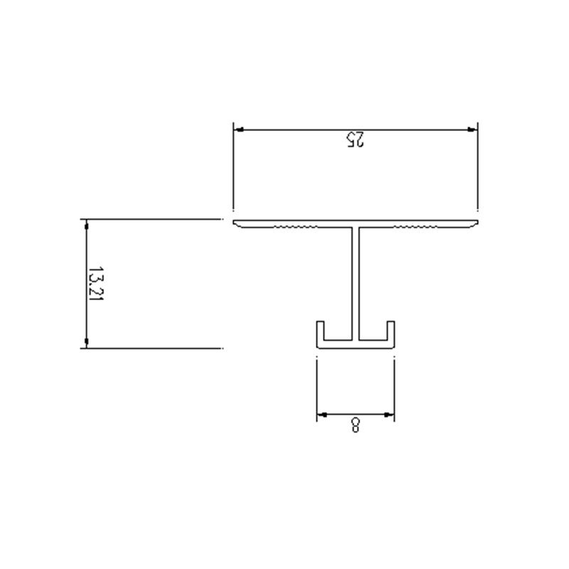 Bordure de carrelage en forme de T