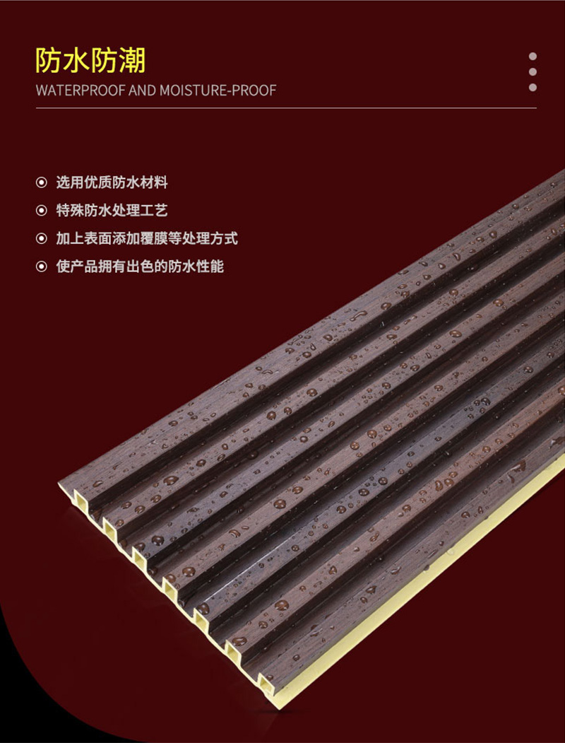 Panneau mural cannel&eacute; WPC &eacute;tanche