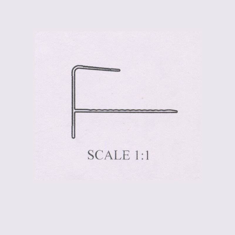 Garniture de bord d'escalier durable en forme de F