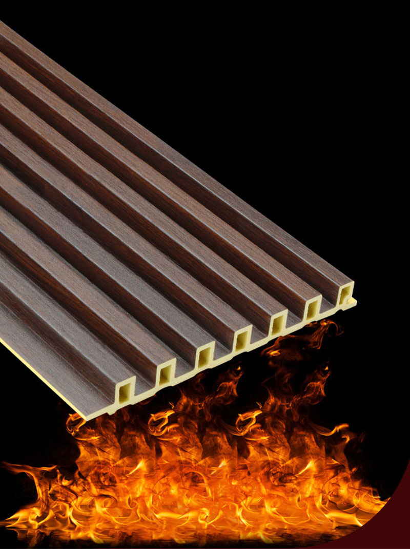 Panneau mural cannel&eacute; ignifuge WPC