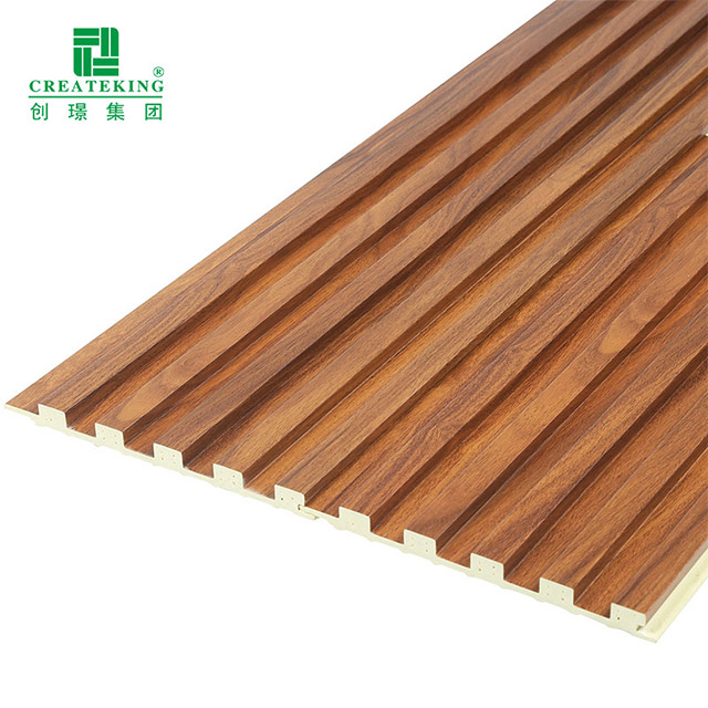 Panneaux muraux solides cannelés à grain de bois 159 * 12 mm