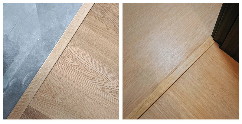 Bande de seuil de porte effet bois SPC 42*6.6mm
