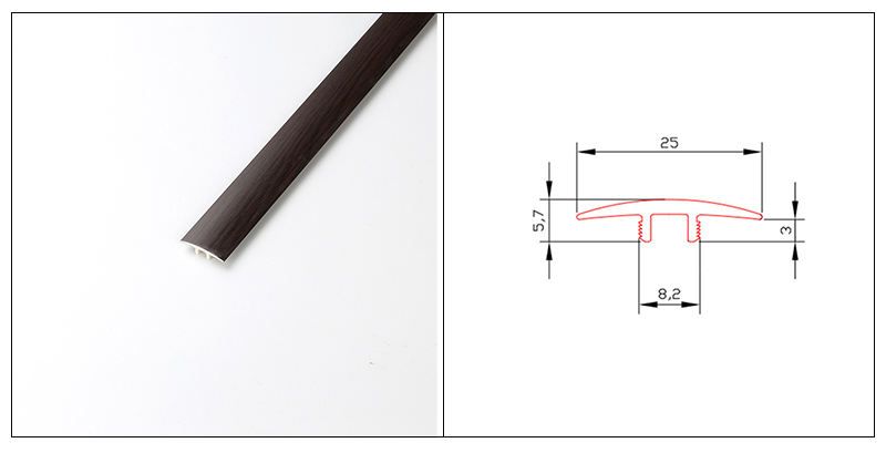 Moulage en T SPC 25*3mm