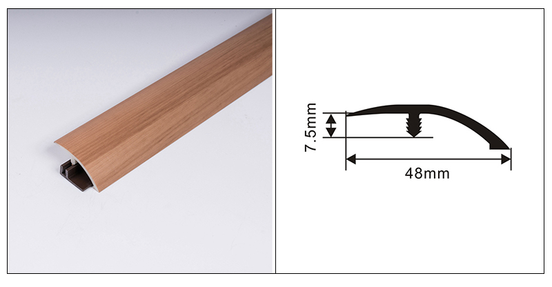 R&eacute;ducteur de plancher en PVC 48*7,5 mm