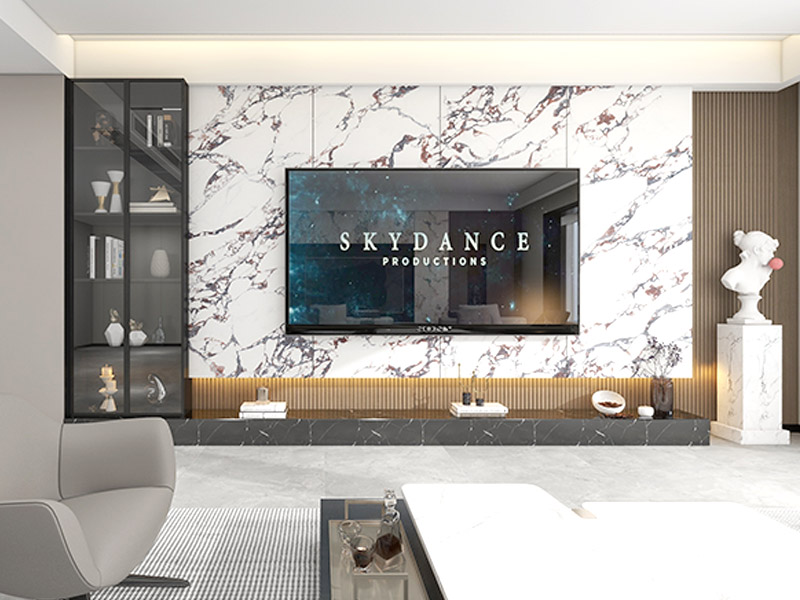 Feuille de marbre avec rev&ecirc;tement UV