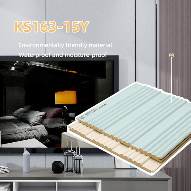 Panneau mural cannelé solide incurvé de 164 * 7,8 mm