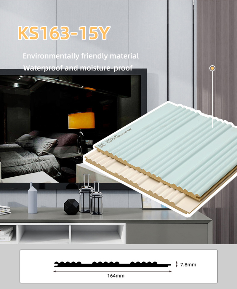 Panneau mural cannel&eacute; solide incurv&eacute; de 164 * 7,8 mm