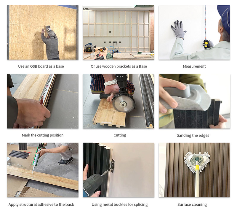 Processus d'installation du panneau mural WPC