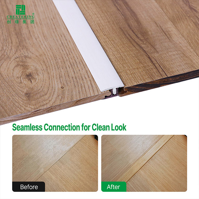 Bande de transition de sol en PVC en forme de T de 25*8 mm