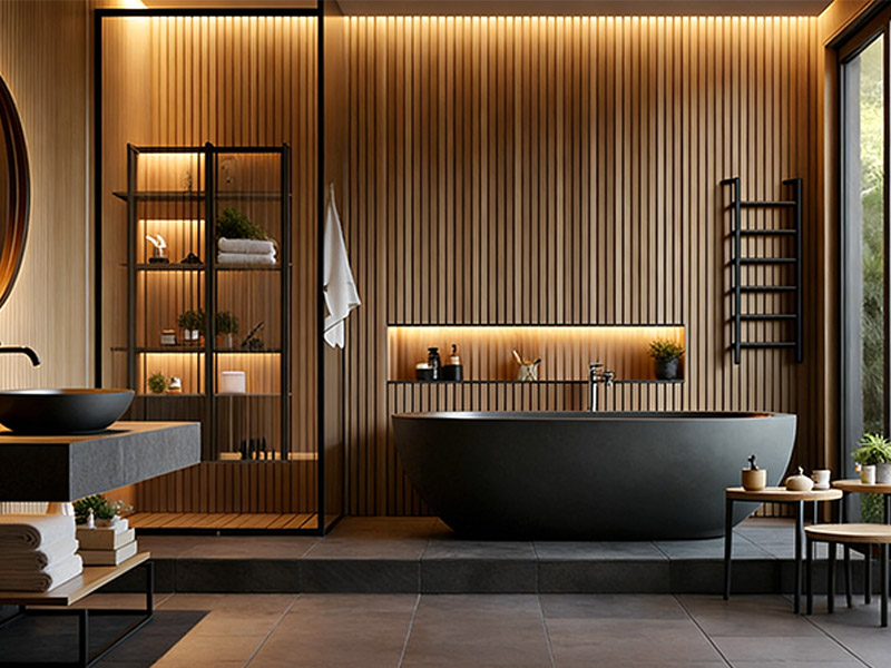 Panneaux muraux WPC pour salle de bain