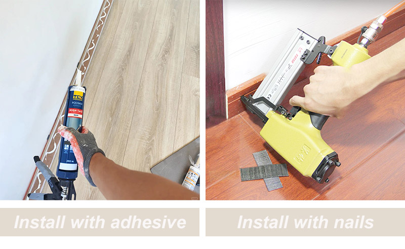 Plinthe en langue d'agneau en PVC 95*16 mm