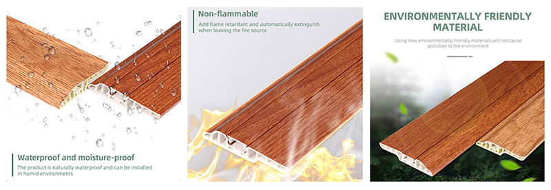 Plinthe en langue d'agneau en PVC 70*13.5mm