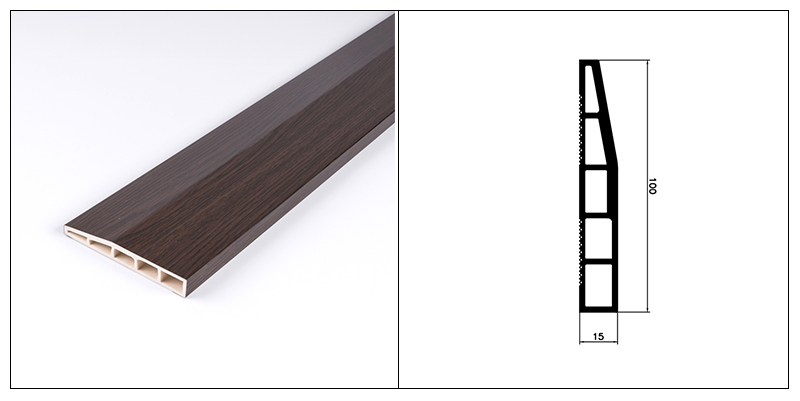 Plinthe en PVC chanfrein&eacute;e 100*15 mm