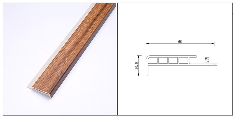 bande de nez d'escalier de 68*20.5mm SPC