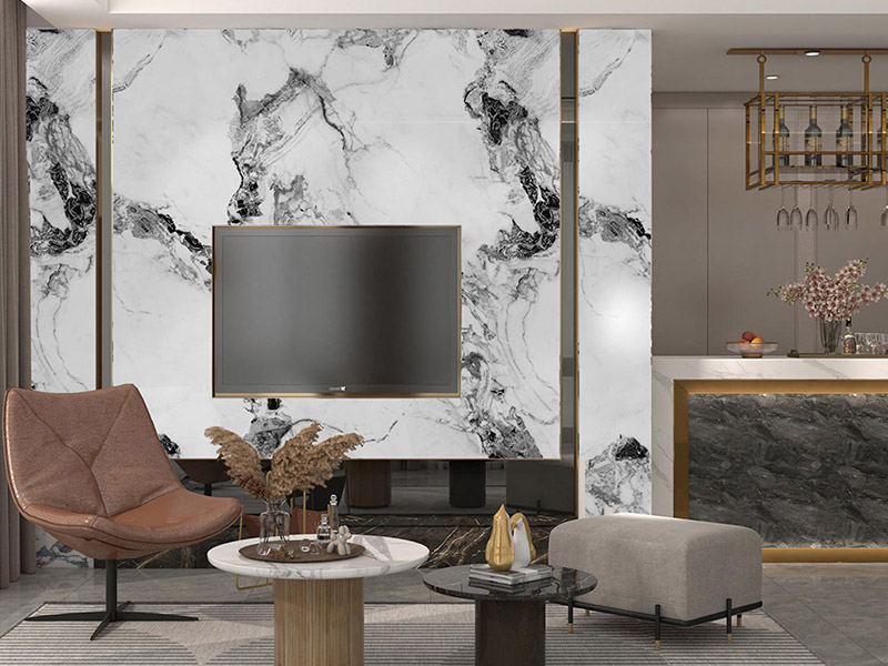 Feuilles de marbre en PVC