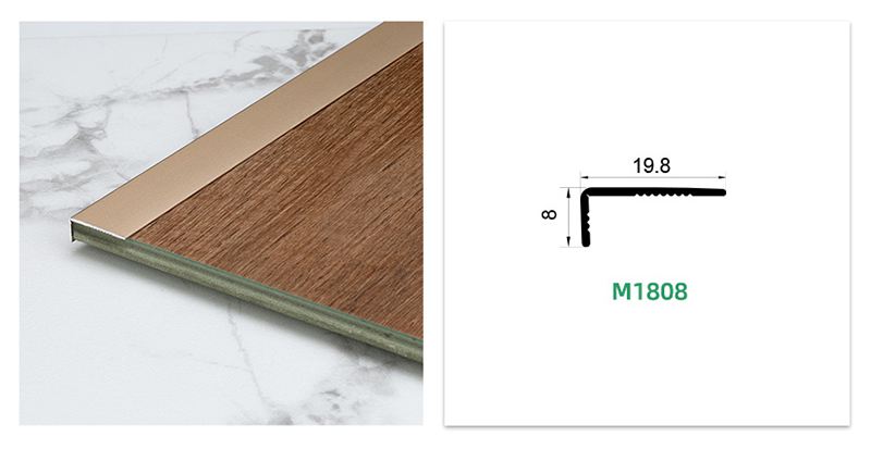 Bande de transition pour plancher en forme de L