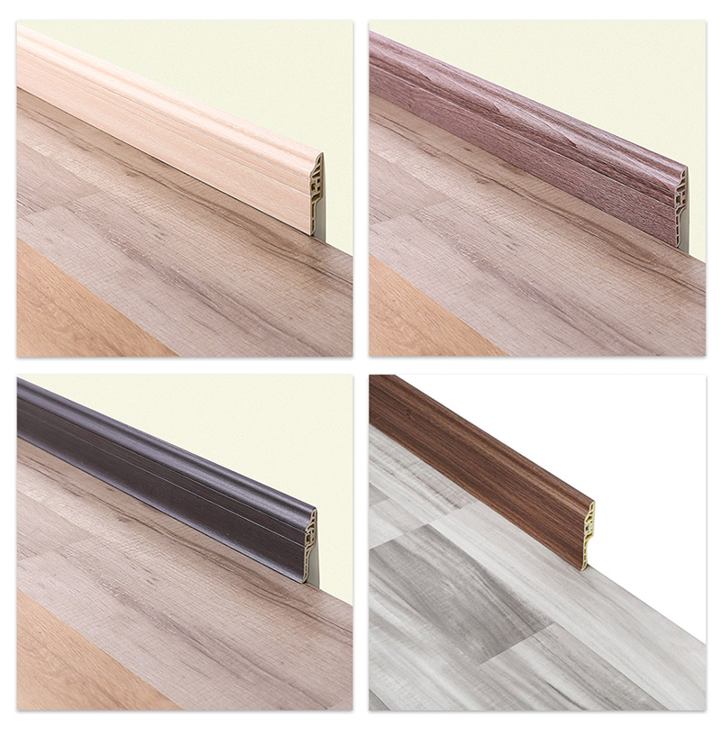 Plinthe cach&eacute;e par PVC de clou de 68*17mm
