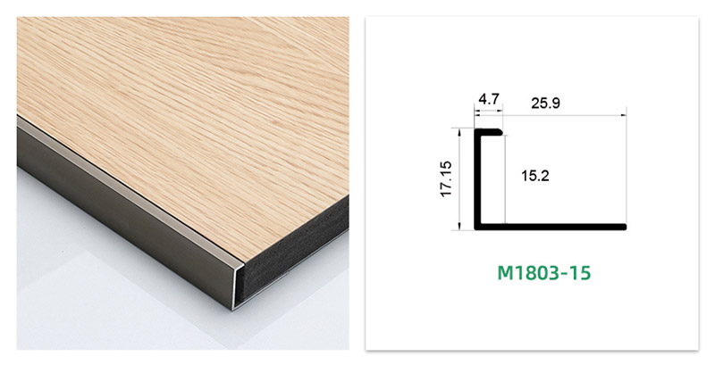 Garniture de plancher en aluminium &agrave; canal C