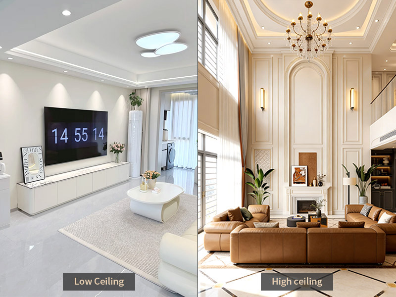 Guide de hauteur des plinthes profondes pour plafonds bas et hauts