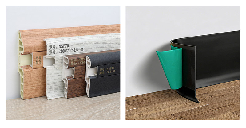 Plinthe en caoutchouc vs plinthe en PVC