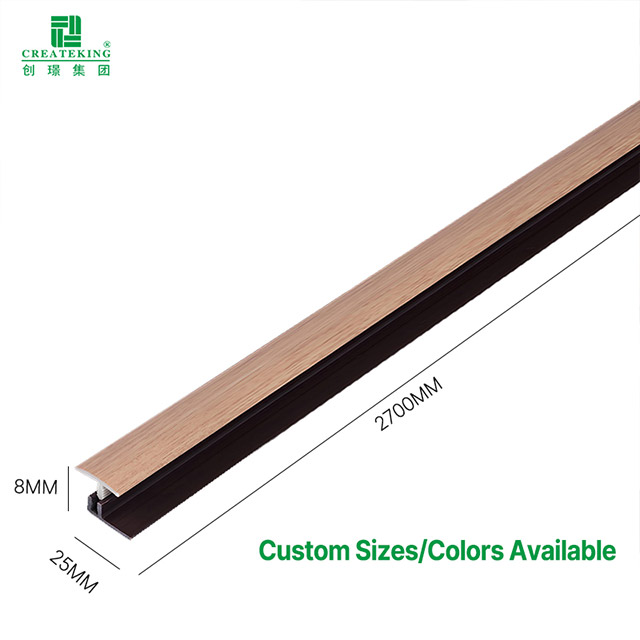 Bande de transition de sol en PVC en forme de T de 25*8 mm