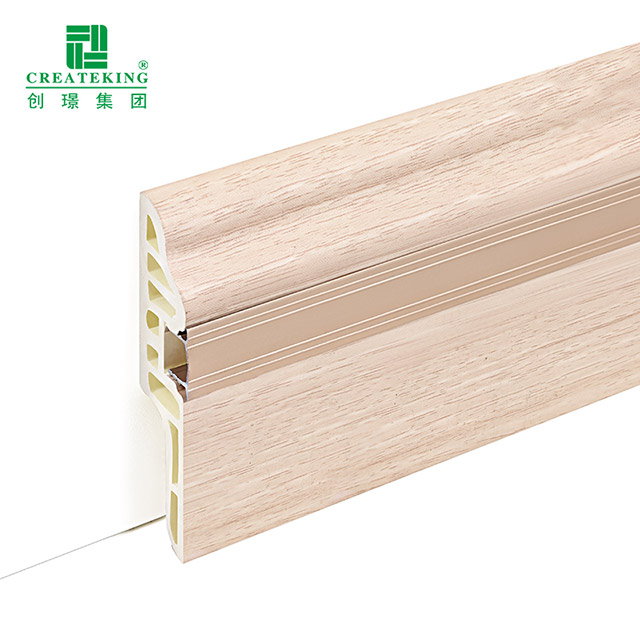 plinthe cachée de clou de langue d'agneaux de PVC de 75*15mm