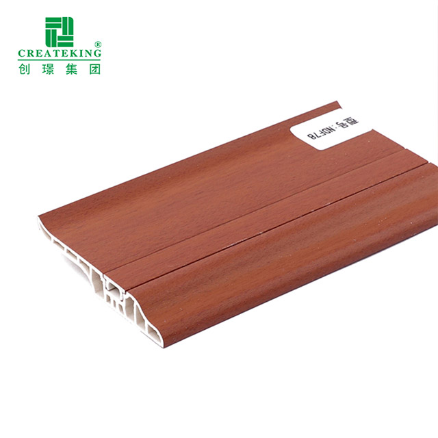 plinthe cachée de clou de langue d'agneaux de PVC de 78*17mm