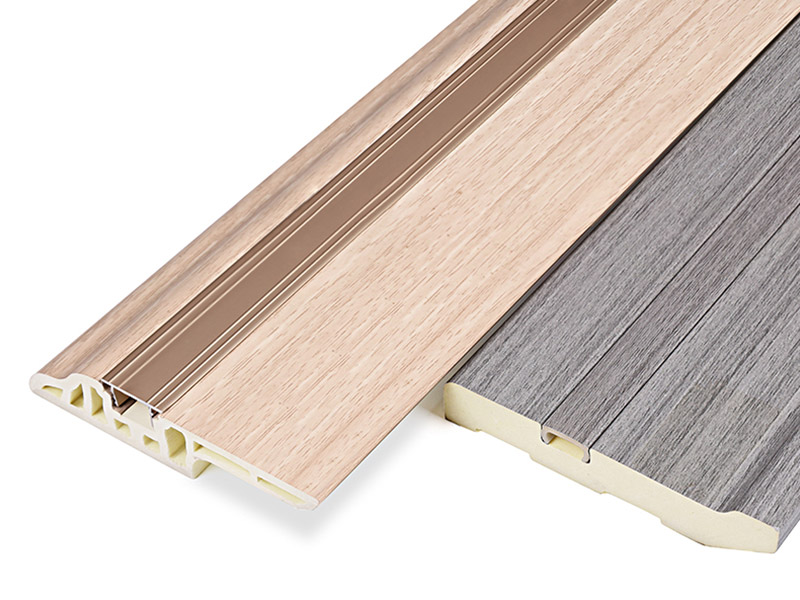 plinthe cach&eacute;e de clou de langue d'agneaux de PVC de 75*15mm