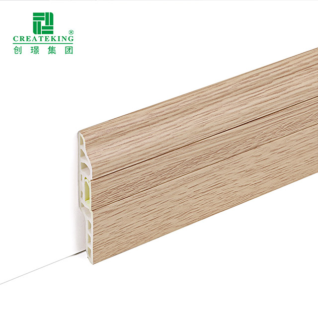 Ligne de plinthes à ongles cachées en PVC 80*14 mm