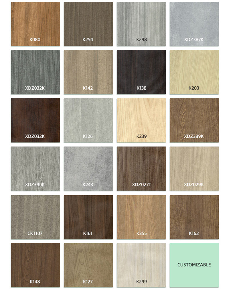 Options de couleur des plinthes en PVC
