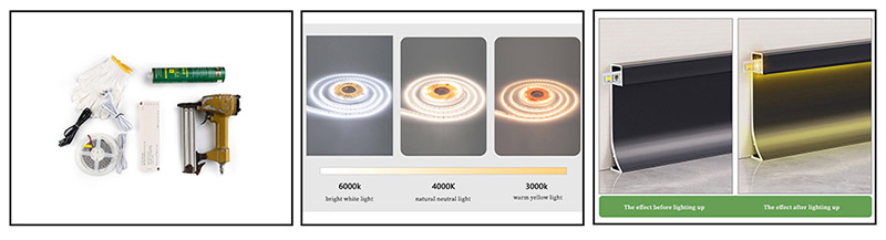 Plinthe en aluminium LED 50*9mm