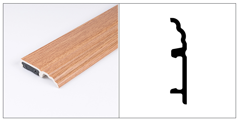 Plinthe &agrave; clipser en PVC 85*16 mm