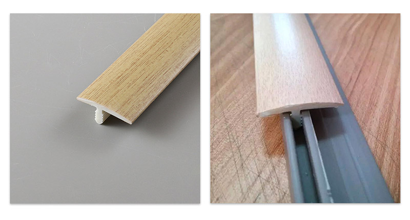 Bande de transition de sol en PVC en forme de T de 25*8 mm