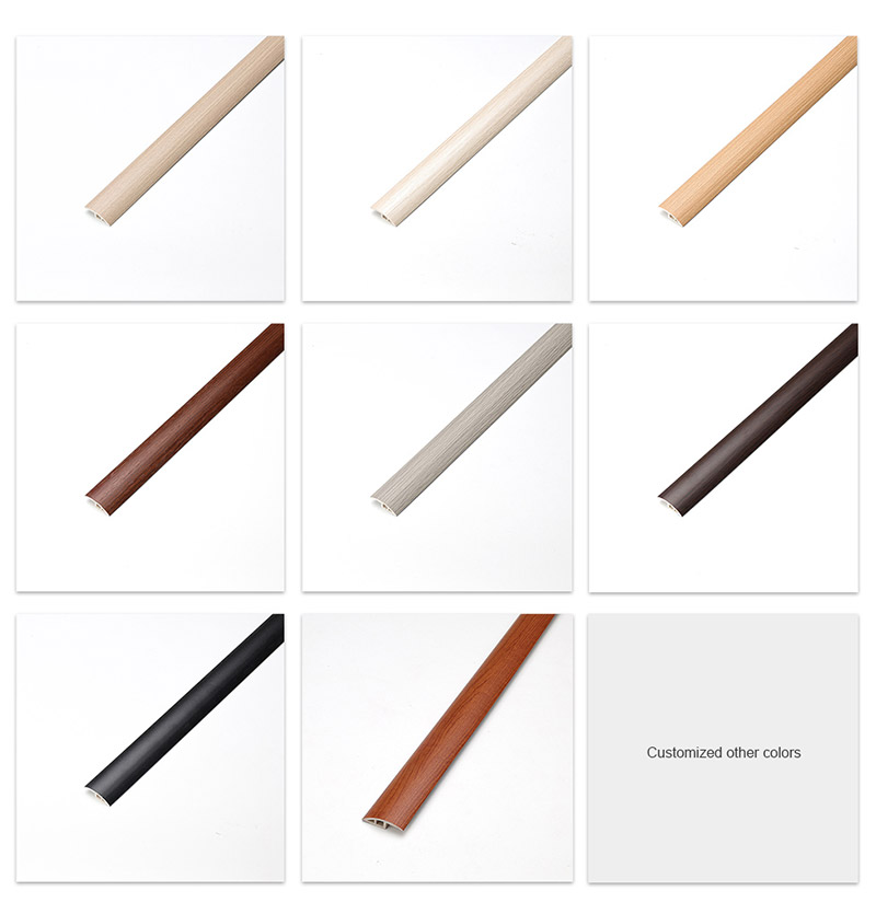 R&eacute;ducteur de rev&ecirc;tement de sol en PVC &agrave; grain de bois 28*5 mm