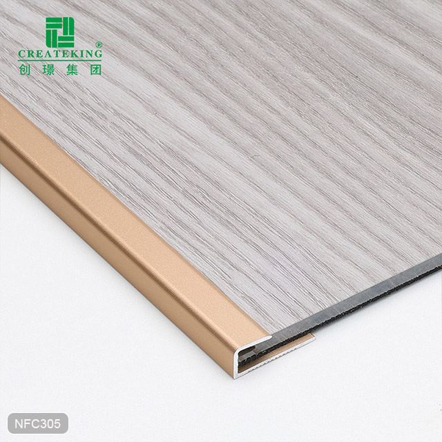 Bande de bordure de sol en alliage d'aluminium en forme de C de 26,9x14,3 mm