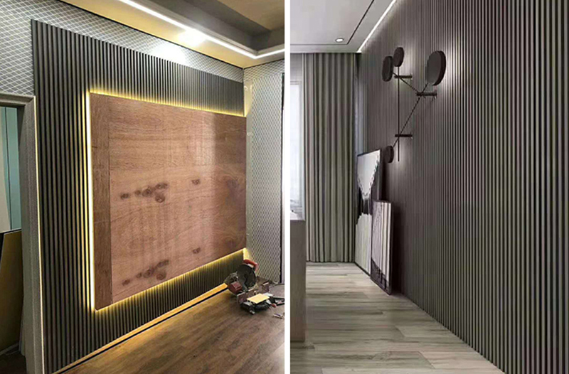 int&eacute;rieur du panneau mural wpc