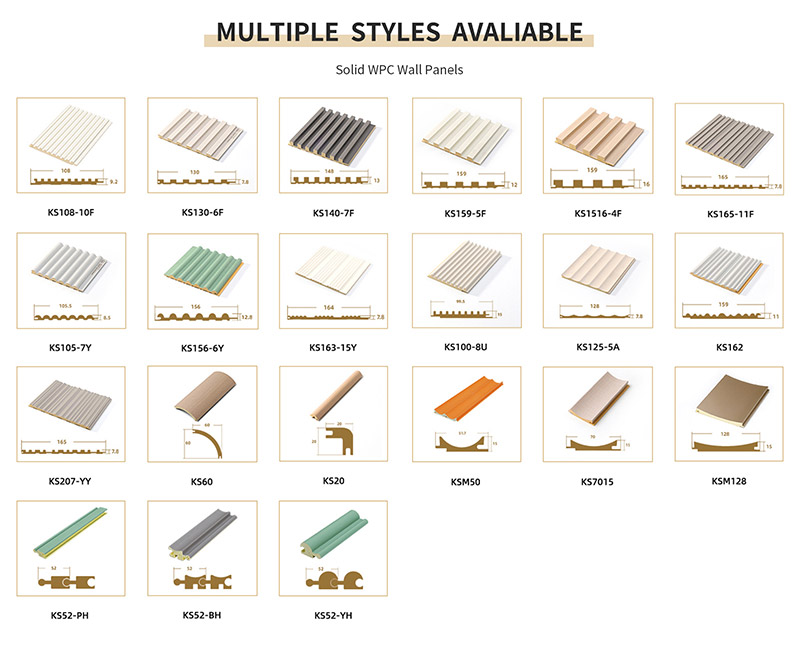 Panneau mural solide WPC