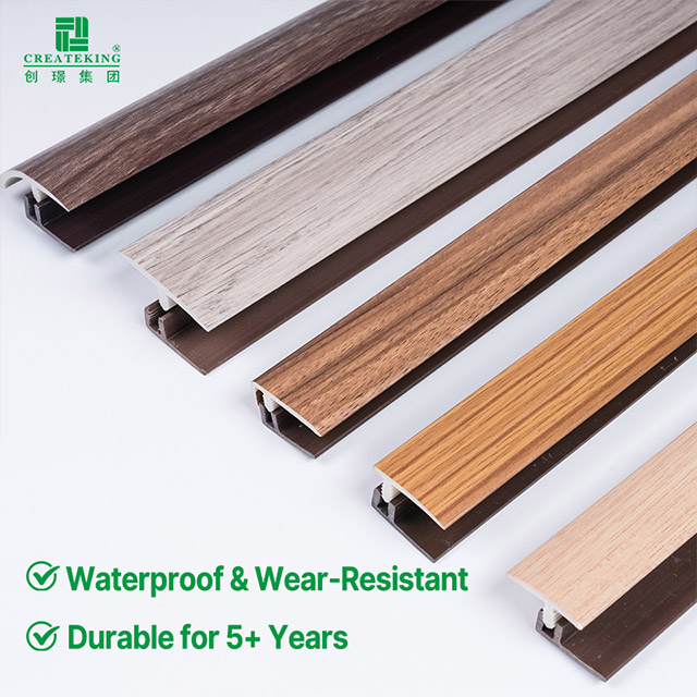 Bande de transition de sol en PVC en forme de T de 25*8 mm